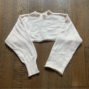 Cropped White Sweater | Size S